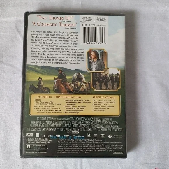 Touchstone Pictures Open Range Kevin Costner Film 2Disc Collectors Edition DVD - Picture 2 of 8
